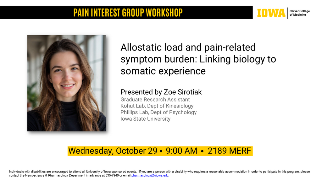 Pain Interest Group Workshop - Zoe Sirotiak promotional image